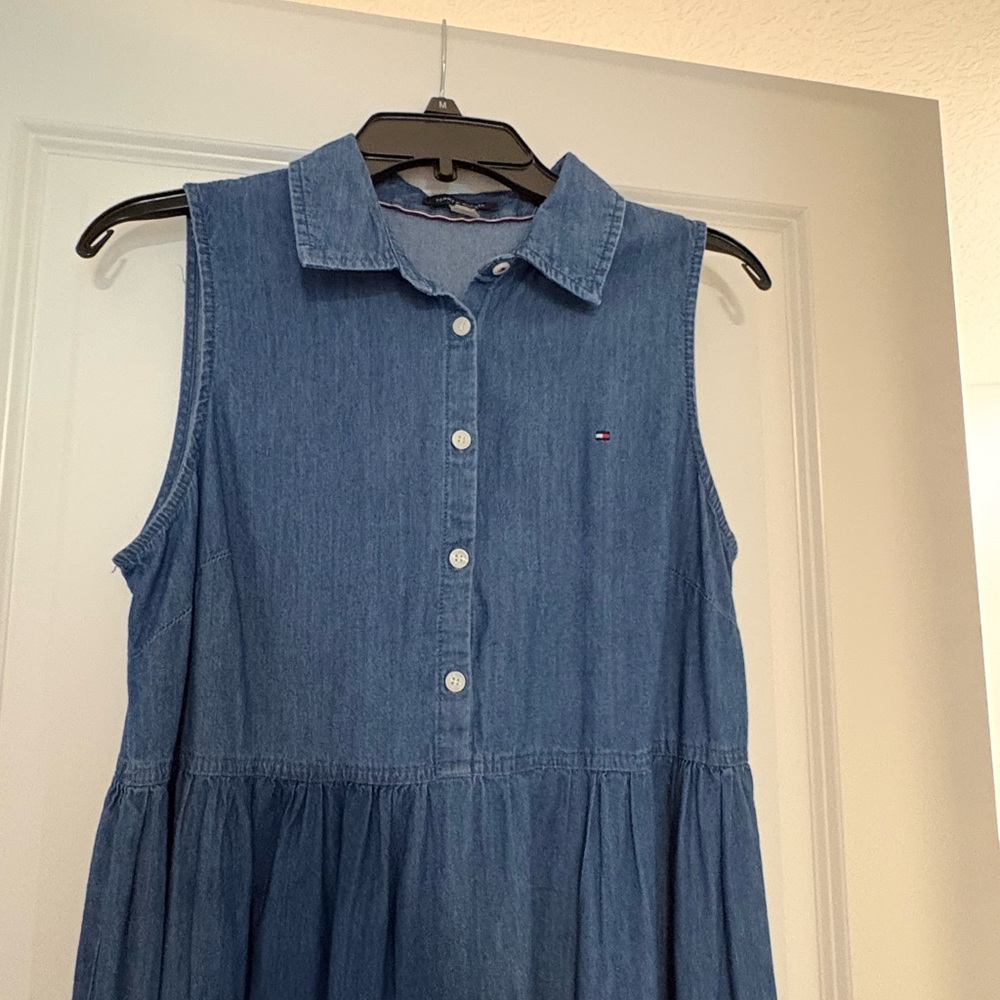 Tommy Hilfiger Blue Denim Sleeveless Dress